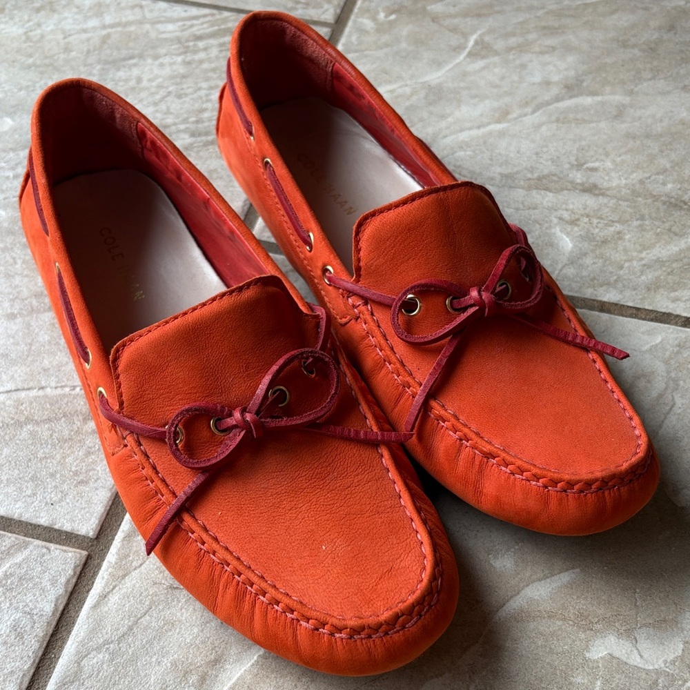 Cole Haan Orange Loafers